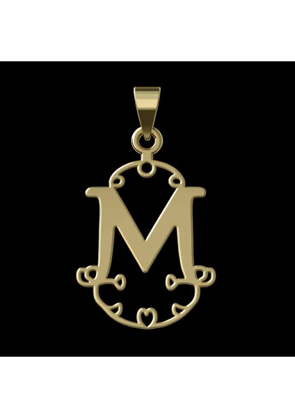 8 Ayar Altın Kolye Ucu Harf M GM6133 0.5 gr fırsatları