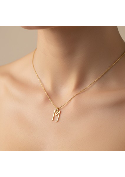 14 Ayar Altın Kolye Ucu Harf M GM2998 1 gr