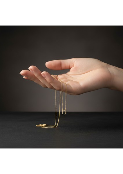 14 Ayar Altın Kolye Ucu Harf M GM2998 1 gr fiyatları