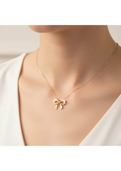 14 Ayar Altın Kolye Ucu Papyon GM3232 1 gr