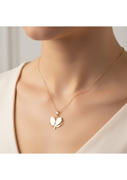 8 Ayar Altın Kolye Ucu Lale GM5150 1 gr