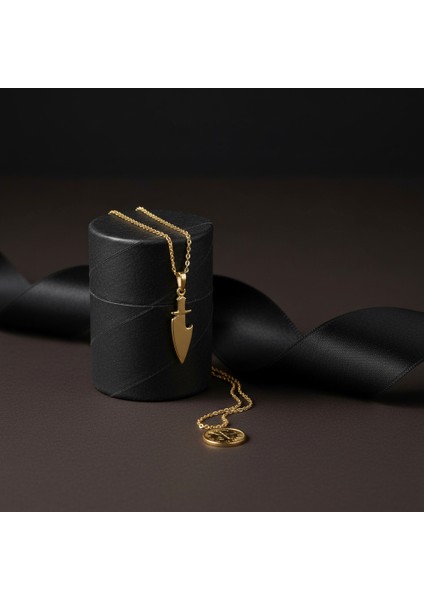 14 Ayar Altın Kolye Ucu Hançer GM6601 0.5 gr modelleri