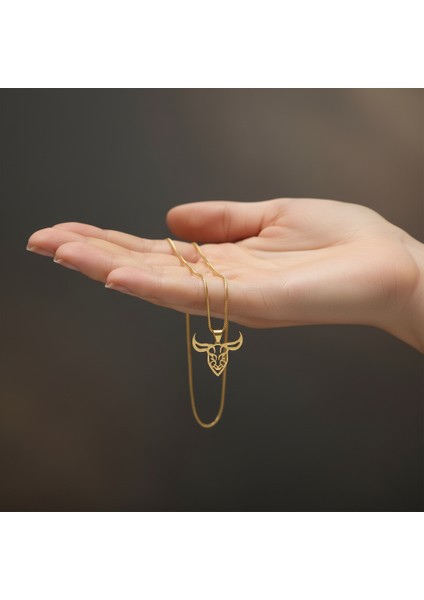 14 Ayar Altın Kolye Ucu Boğa GM5329 0.5 gr fiyatları