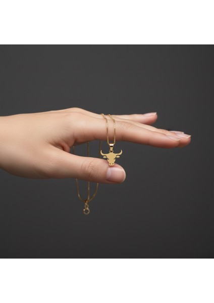 14 Ayar Altın Kolye Ucu Boğa GM6793 1 gr fiyatları