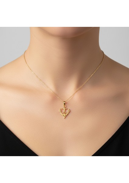 8 Ayar Altın Kolye Ucu Çapa GM6369 1 gr