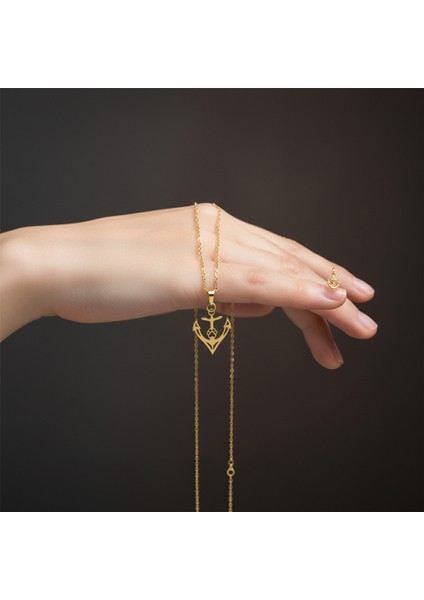 8 Ayar Altın Kolye Ucu Çapa GM6369 1 gr fiyatları