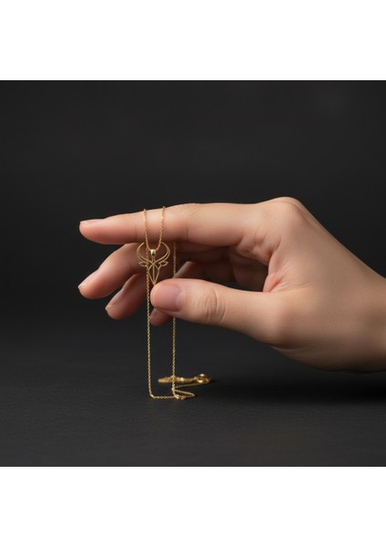 14 Ayar Altın Kolye Ucu Boğa GM5330 0.5 gr fiyatları