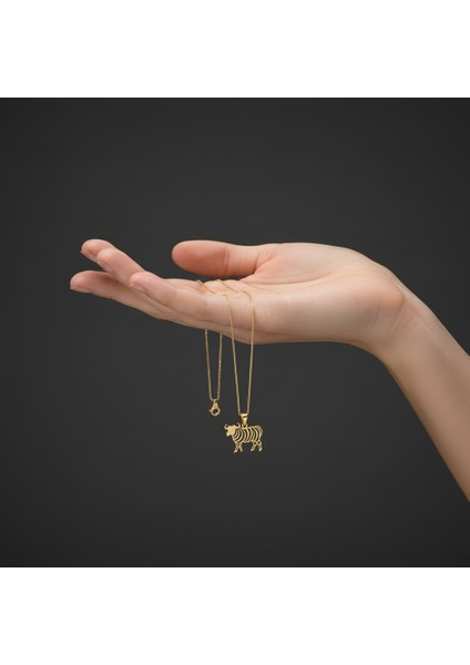 14 Ayar Altın Kolye Ucu Boğa GM5332 0.5 gr fiyatları