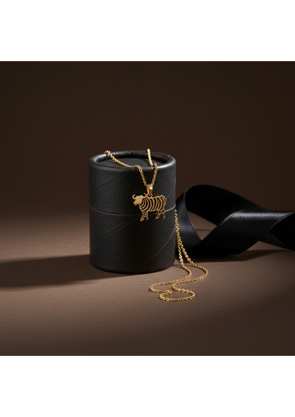 14 Ayar Altın Kolye Ucu Boğa GM5332 0.5 gr modelleri