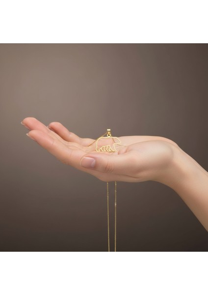 8 Ayar Altın Kolye Ucu Ayı GM6448 1 gr fiyatları