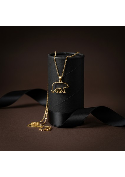 8 Ayar Altın Kolye Ucu Ayı GM6448 1 gr modelleri