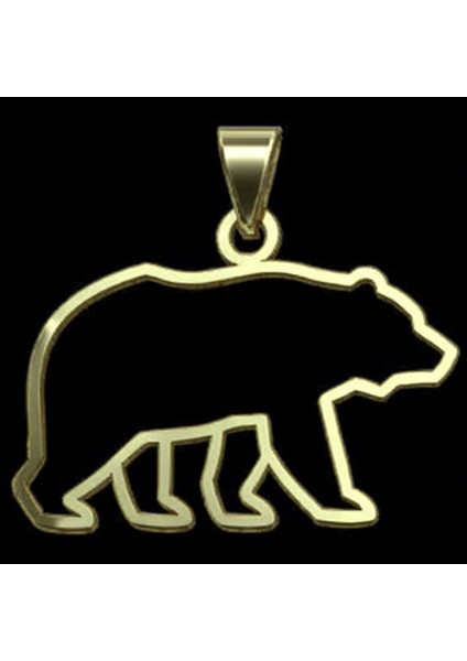 8 Ayar Altın Kolye Ucu Ayı GM6448 1 gr fırsatları