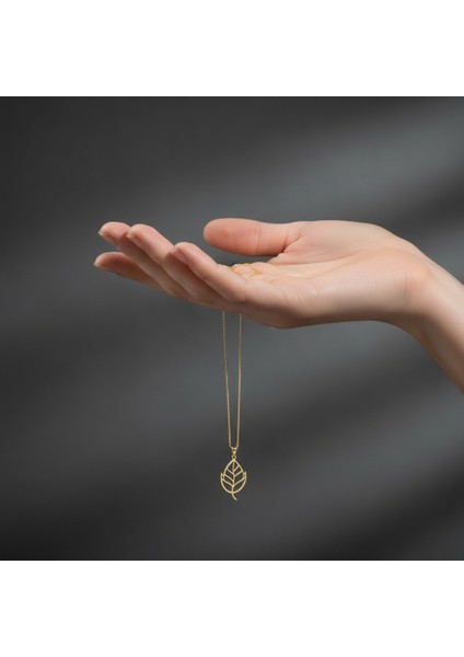 14 Ayar Altın Kolye Ucu Yaprak GM7313 1 gr fiyatları