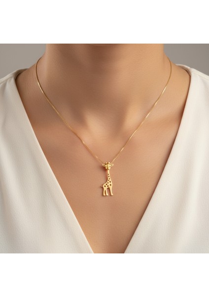 14 Ayar Altın Kolye Ucu Zürafa GM7009 0.5 gr