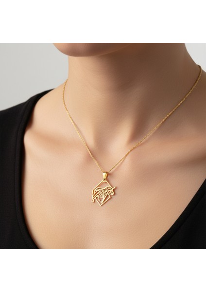 14 Ayar Altın Kolye Ucu Boğa GM5335 0.5 gr