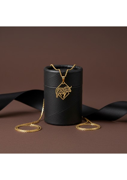 14 Ayar Altın Kolye Ucu Boğa GM5335 0.5 gr modelleri