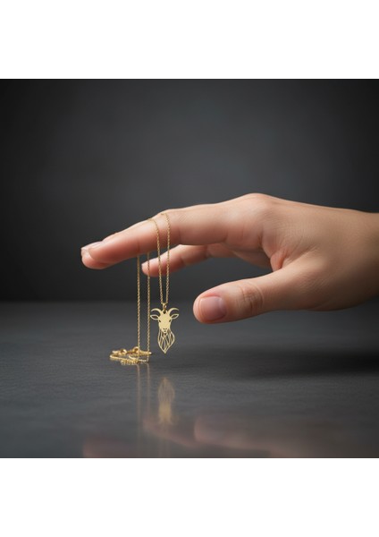 14 Ayar Altın Kolye Ucu Keçi GM7071 1 gr fiyatları