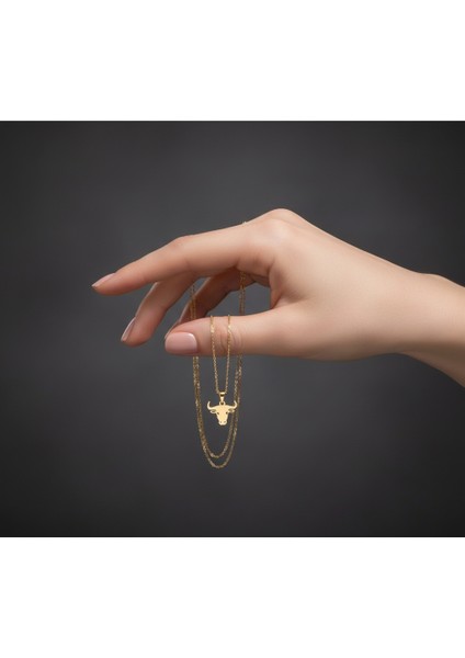 8 Ayar Altın Kolye Ucu Boğa GM6792 0.5 gr fiyatları