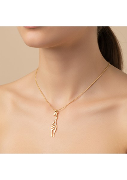 8 Ayar Altın Kolye Ucu Zürafa GM7003 1 gr