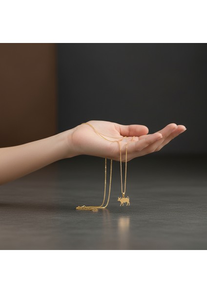 14 Ayar Altın Kolye Ucu Boğa GM5331 0.5 gr fiyatları