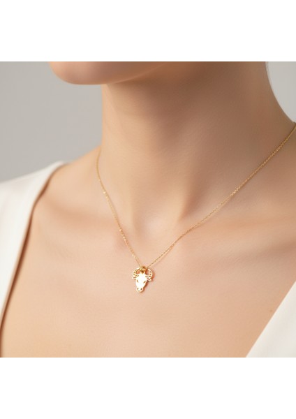 8 Ayar Altın Kolye Ucu Boğa GM6797 1 gr