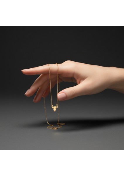 8 Ayar Altın Kolye Ucu Boğa GM6797 1 gr fiyatları