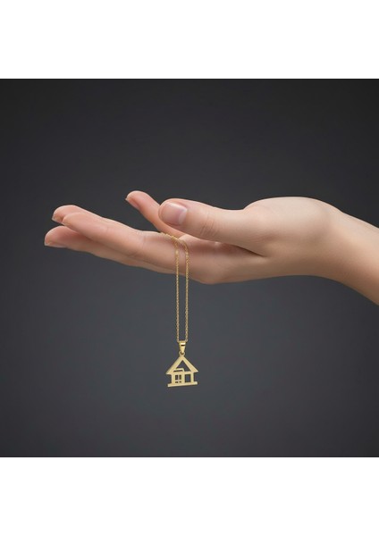 8 Ayar Altın Kolye Ucu Ev GM7186 1 gr fiyatları