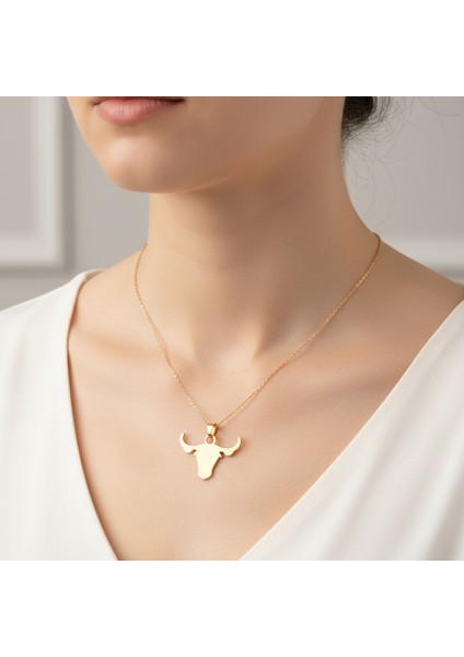 14 Ayar Altın Kolye Ucu Boğa GM6795 1 gr