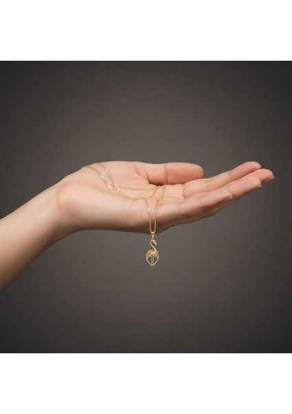 14 Ayar Altın Kolye Ucu Flamingo GM6911 1 gr fiyatları