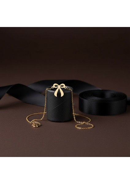 14 Ayar Altın Kolye Ucu Papyon GM6848 1 gr modelleri