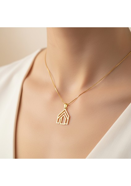 8 Ayar Altın Kolye Ucu Ev GM7174 0.5 gr