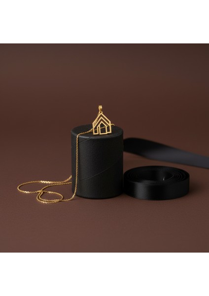 8 Ayar Altın Kolye Ucu Ev GM7174 0.5 gr modelleri