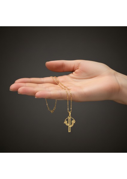 14 Ayar Altın Kolye Ucu Kaktüs GM6838 1 gr fiyatları