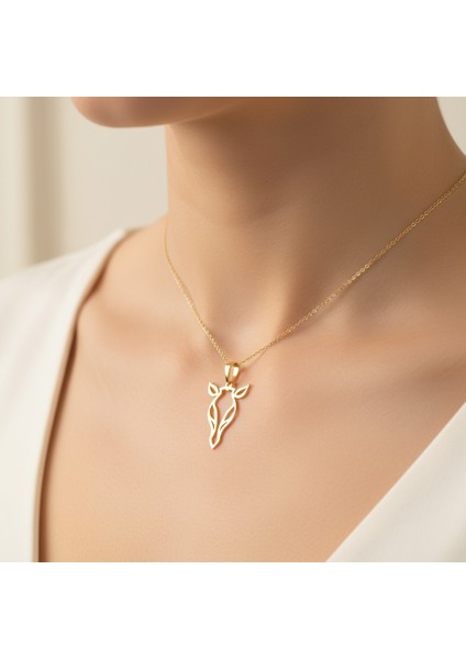 8 Ayar Altın Kolye Ucu Boğa GM8217 1 gr