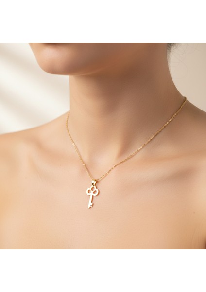 14 Ayar Altın Kolye Ucu Anahtar GM7230 0.5 gr