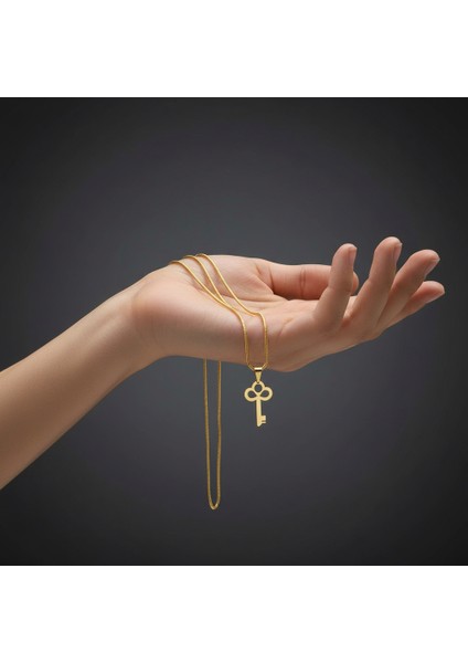 14 Ayar Altın Kolye Ucu Anahtar GM7230 0.5 gr fiyatları