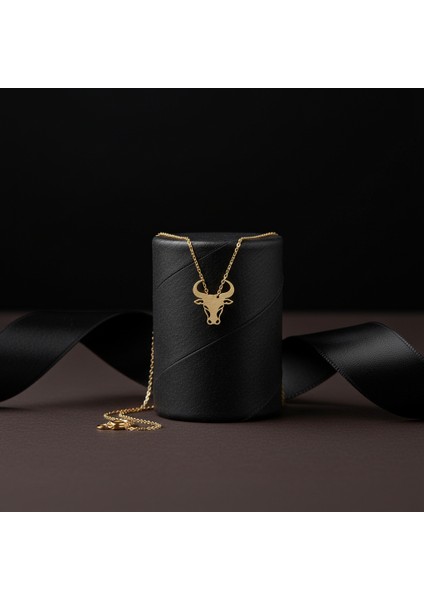 8 Ayar Altın Kolye Ucu Boğa GM8222 1 gr modelleri