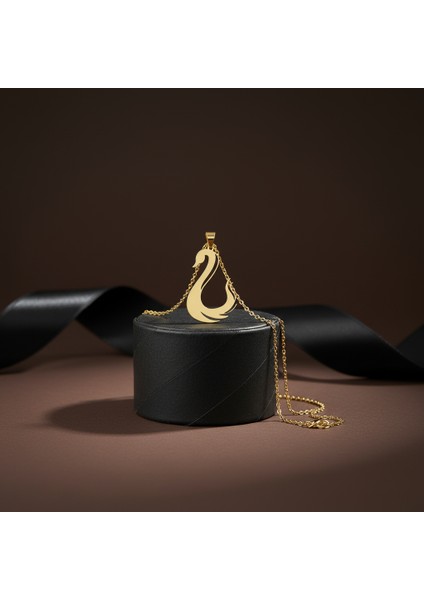 8 Ayar Altın Kolye Ucu Kuğu GM8200 1 gr modelleri