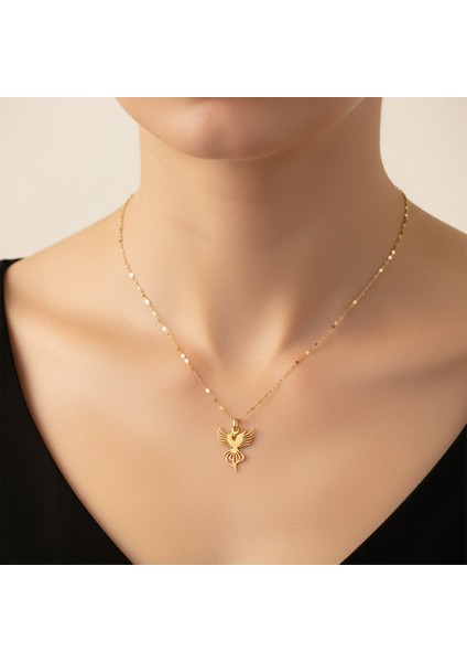 14 Ayar Altın Kolye Ucu Anka Kuşu GM7776 0.5 gr