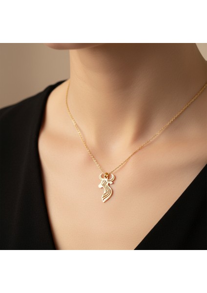 14 Ayar Altın Kolye Ucu Boğa GM5340 0.5 gr