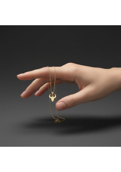 8 Ayar Altın Kolye Ucu Boğa GM8216 0.5 gr fiyatları