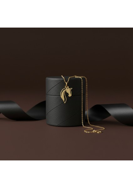 14 Ayar Altın Kolye Ucu At GM7145 0.5 gr modelleri