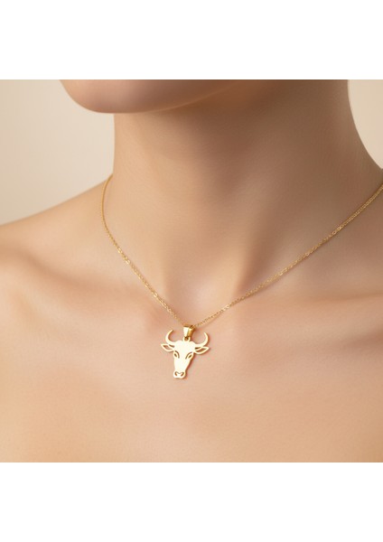 14 Ayar Altın Kolye Ucu Boğa GM8218 1 gr