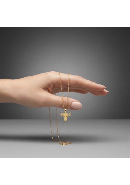 14 Ayar Altın Kolye Ucu Boğa GM8218 1 gr fiyatları