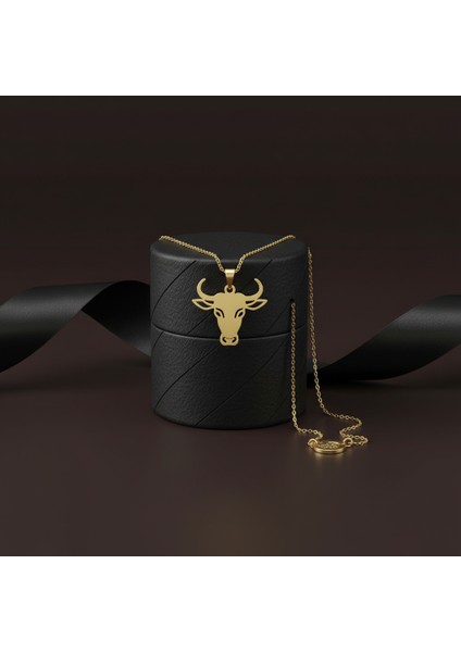 14 Ayar Altın Kolye Ucu Boğa GM8218 1 gr modelleri