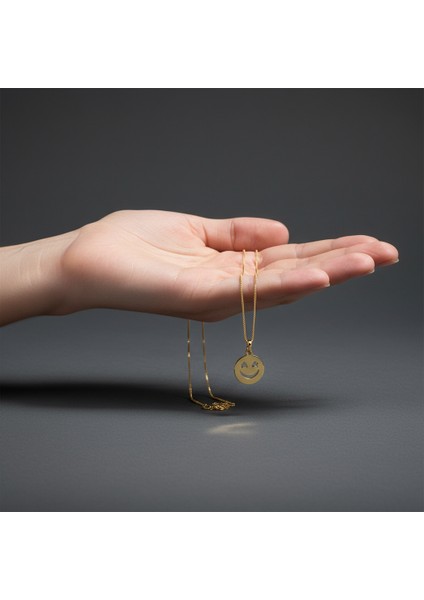 14 Ayar Altın Kolye Ucu Gülen Yüz GM8064 0.5 gr fiyatları