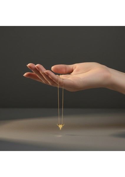 14 Ayar Altın Kolye Ucu Boğa GM6788 0.5 gr fiyatları