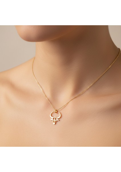 14 Ayar Altın Kolye Ucu Boğa GM6786 0.5 gr