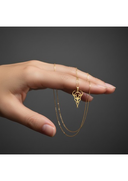 8 Ayar Altın Kolye Ucu Boğa GM8224 0.5 gr fiyatları