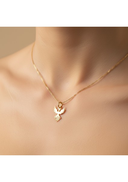 14 Ayar Altın Kolye Ucu Anka Kuşu GM7772 0.5 gr